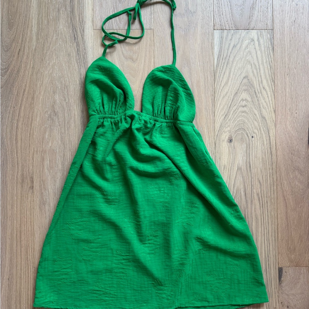Green Halter Dress